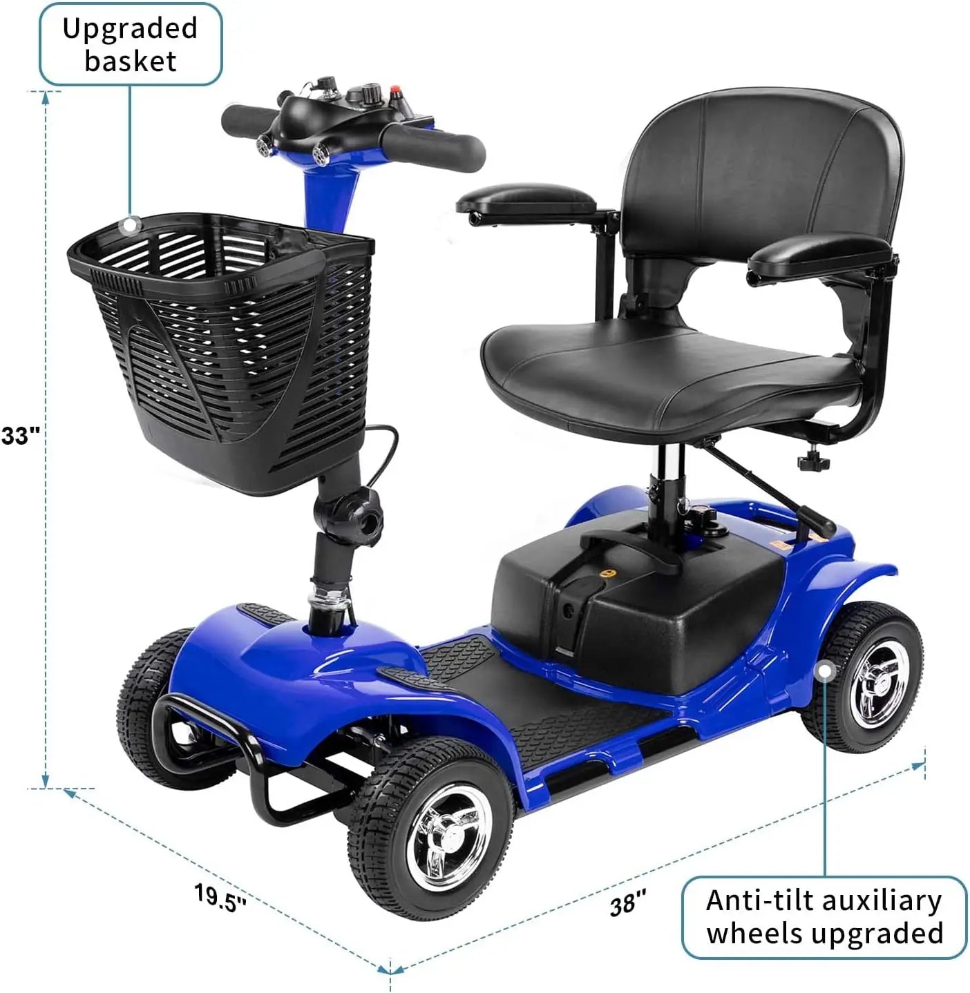 4 Wheel Mobility Scooter Electric Power Mobile Wheelchair