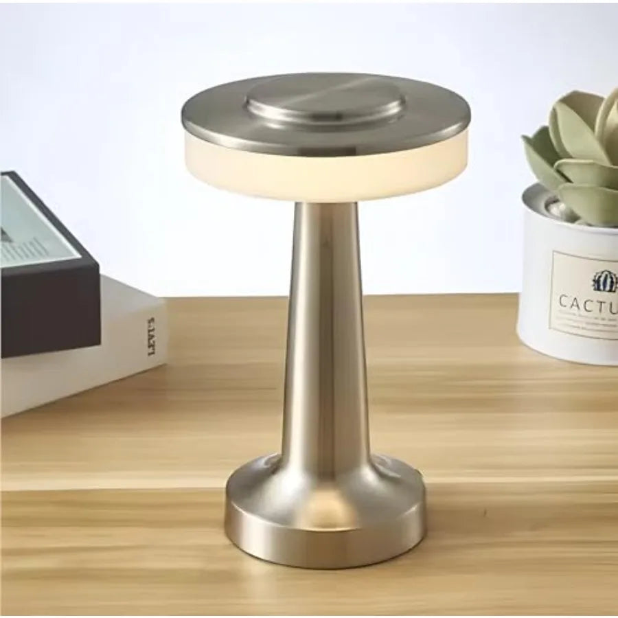 Modern Portable Table Lamp, Rechargeable Battery