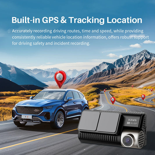 KAWA D11 Front and Rear Dash Cam 4K WiFi
