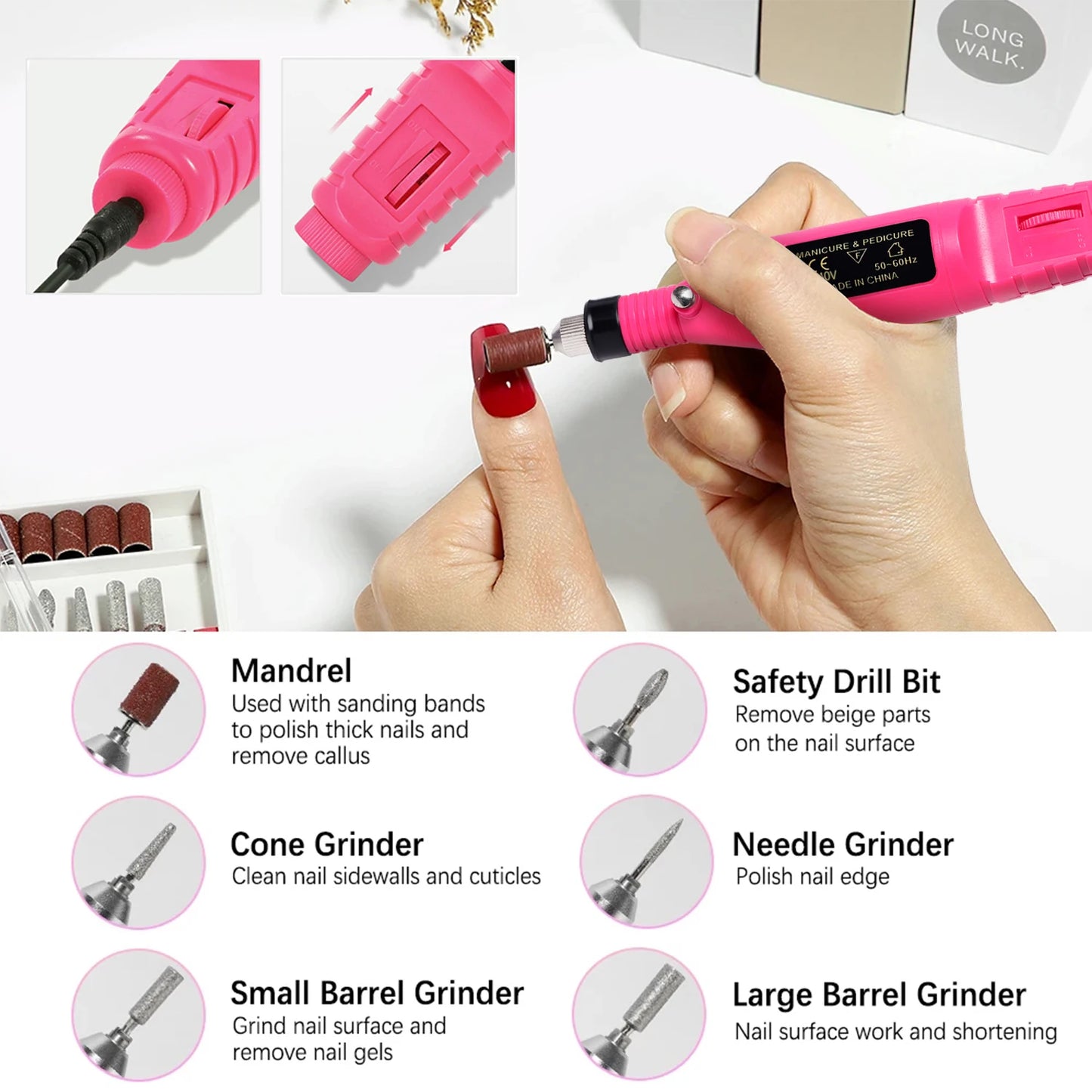 Electric Nail Sander Set Nail Drill Machine