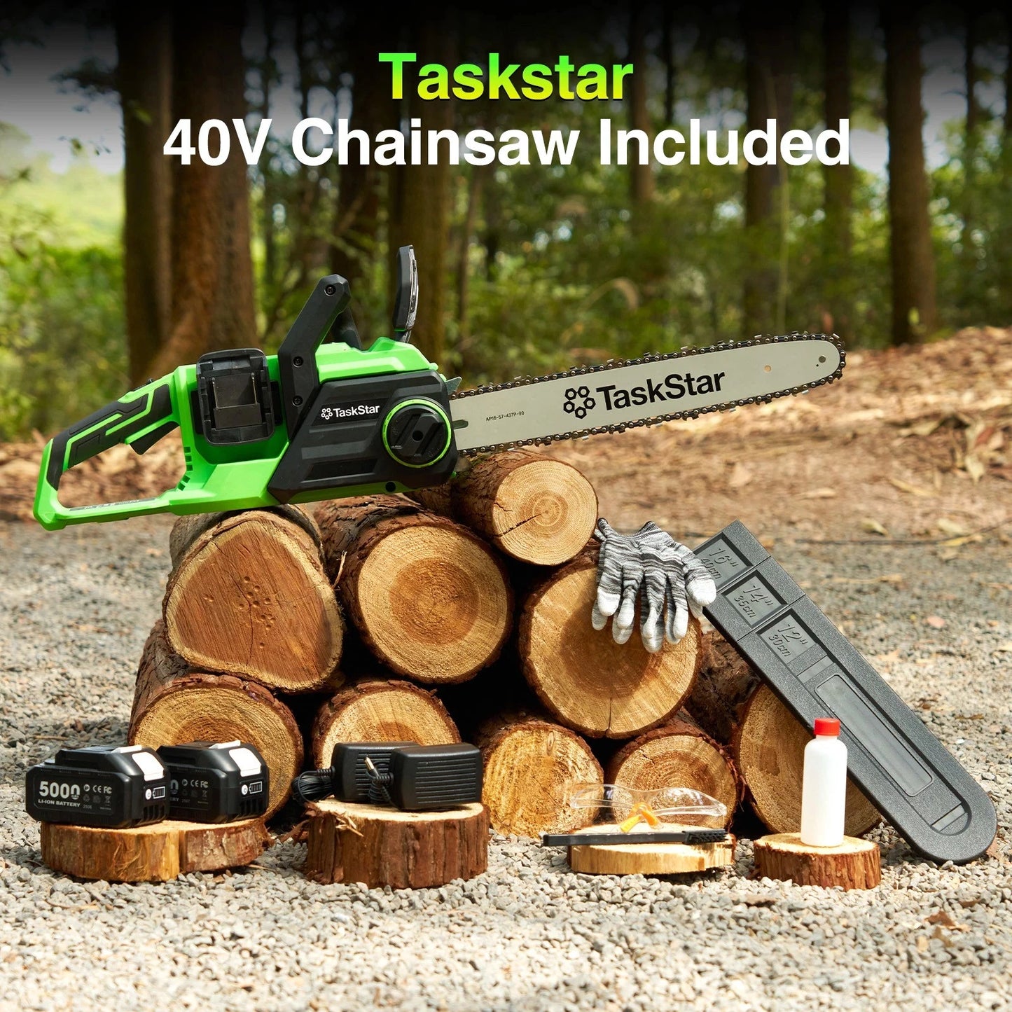 TaskStar 16 Inch Brushless Chainsaw Automatic Oiling