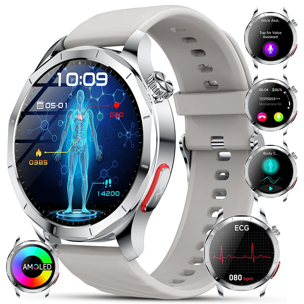 Marsyu ECG+PPG Health Diagnosis Smart watch Men's, Women's