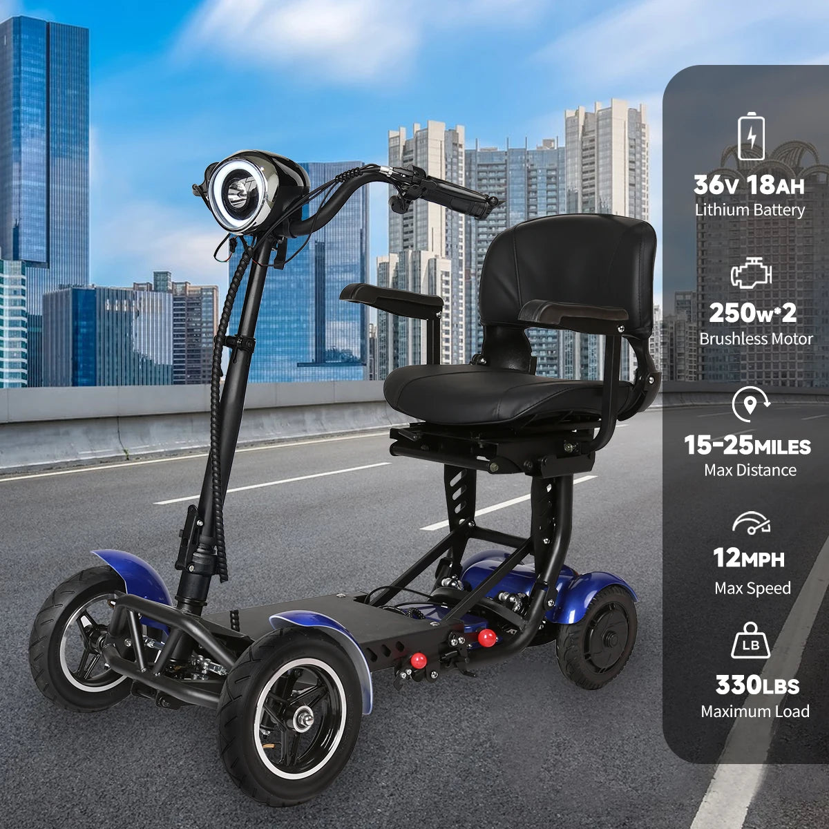 Heavy‑Duty T2 4‑Wheels Mobility Scooter