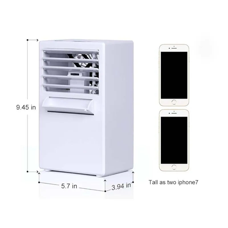 Mini Portable Air Conditioner Fan, 3-in-1