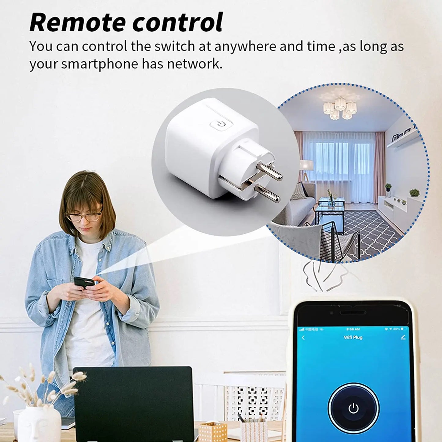 Tuya 16A,20A Smart Plug WiFi Socket Power Monitoring