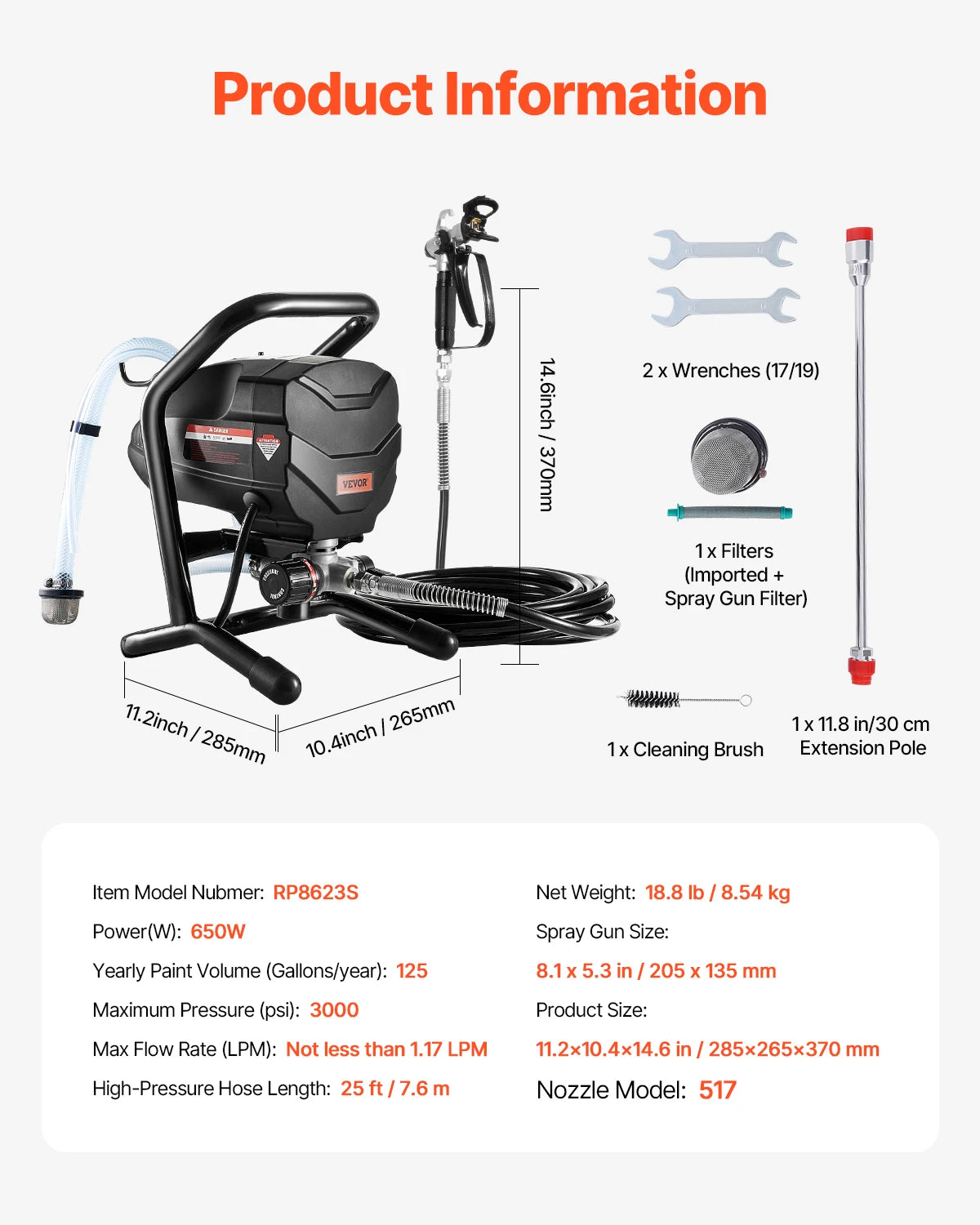 SucceBuy Stand Mounted Airless Paint Sprayer