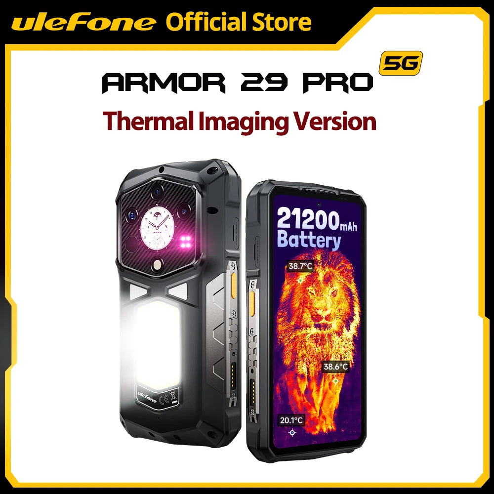 Ulefone Armor 29 Pro Thermal Version 5G AI Rugged Phone