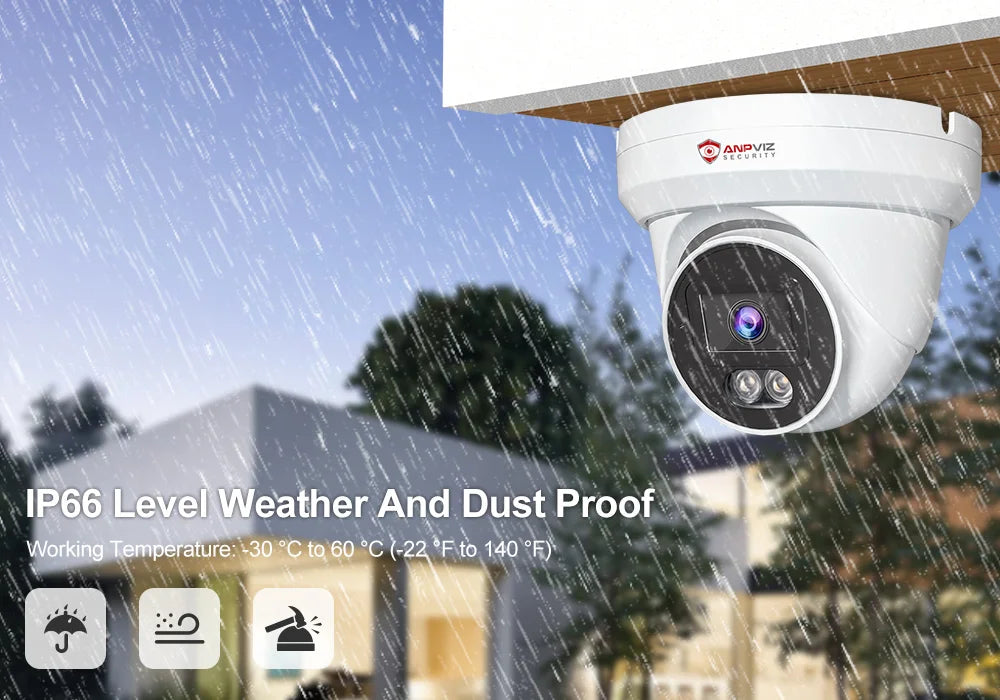 Anpviz 8MP POE IP Turret Camera Outdoor Smart Dual Light