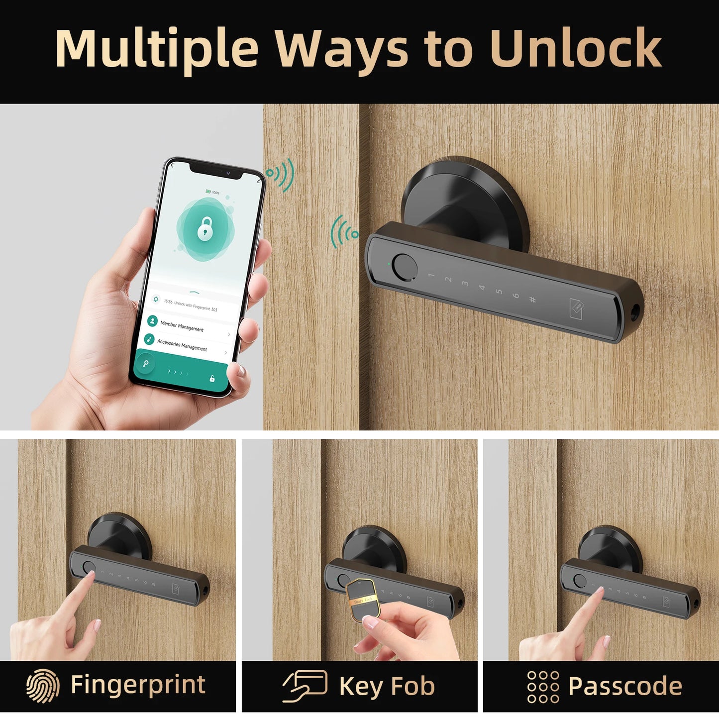 Viladepot Smart Lock Fingerprint Door Lock App Control