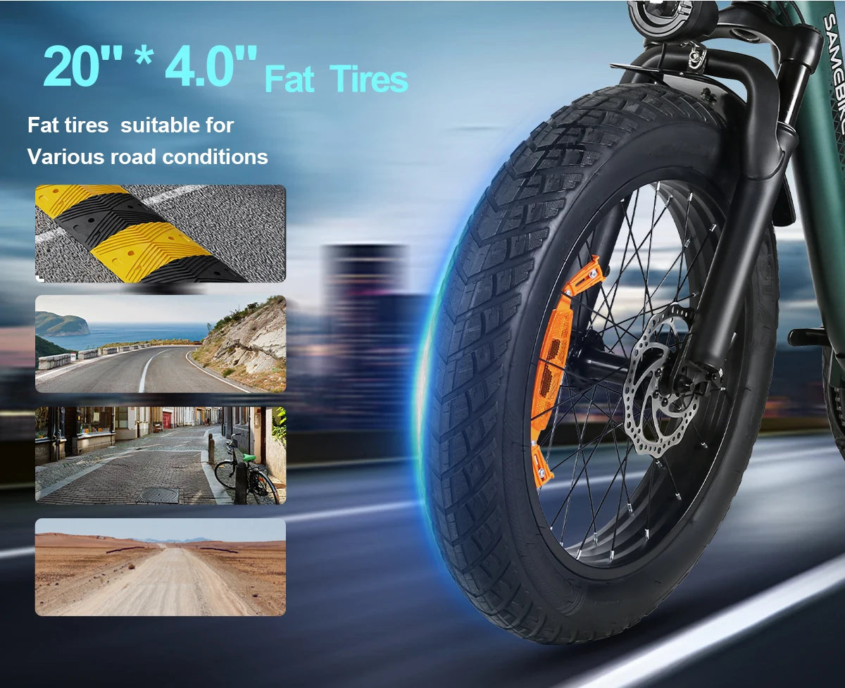 JYF SAMEBIKE 20" Aluminum Alloy Electric Freight Tricycle