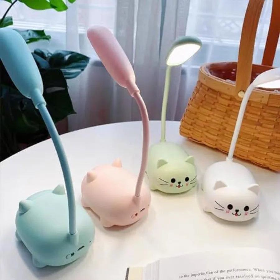 LED Desk Lamp for,Cute Cat Lamp USB Rechargeable