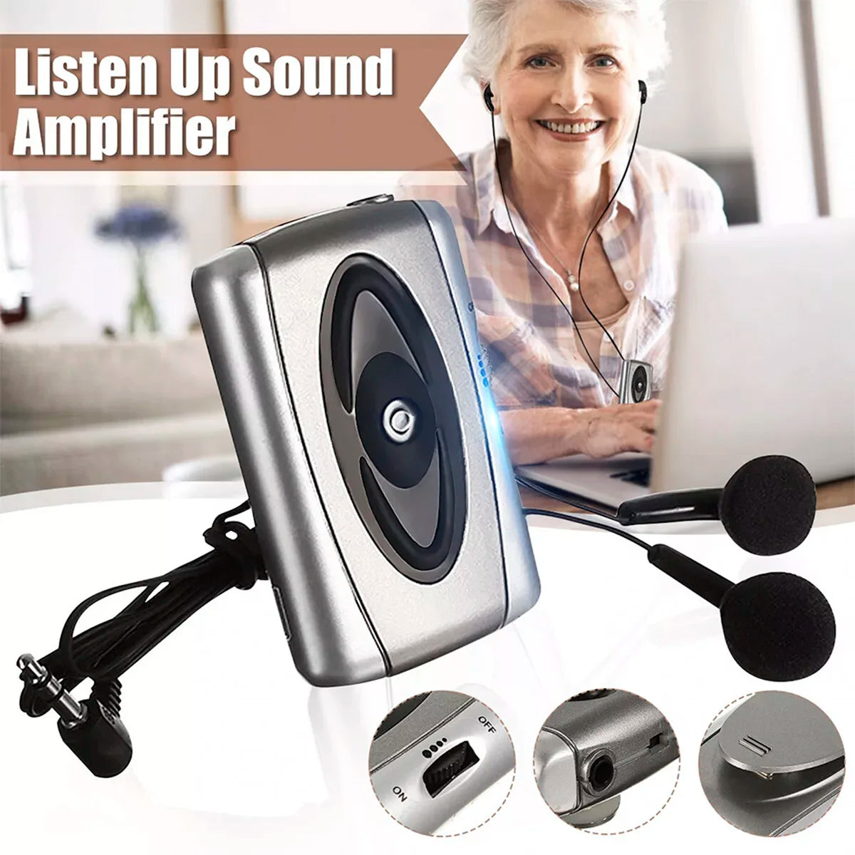 Portable Personal Sound Amplifier Pocket Voice Hearing Aid