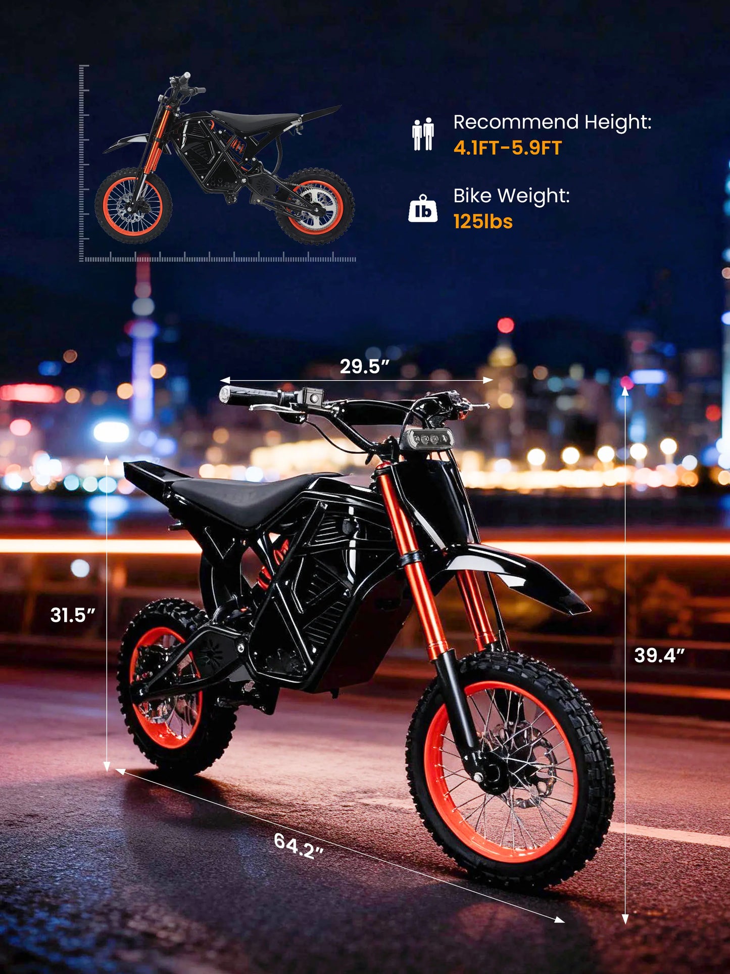 Qlife Vela E5 Electric Dirt Bike for Teens Adults