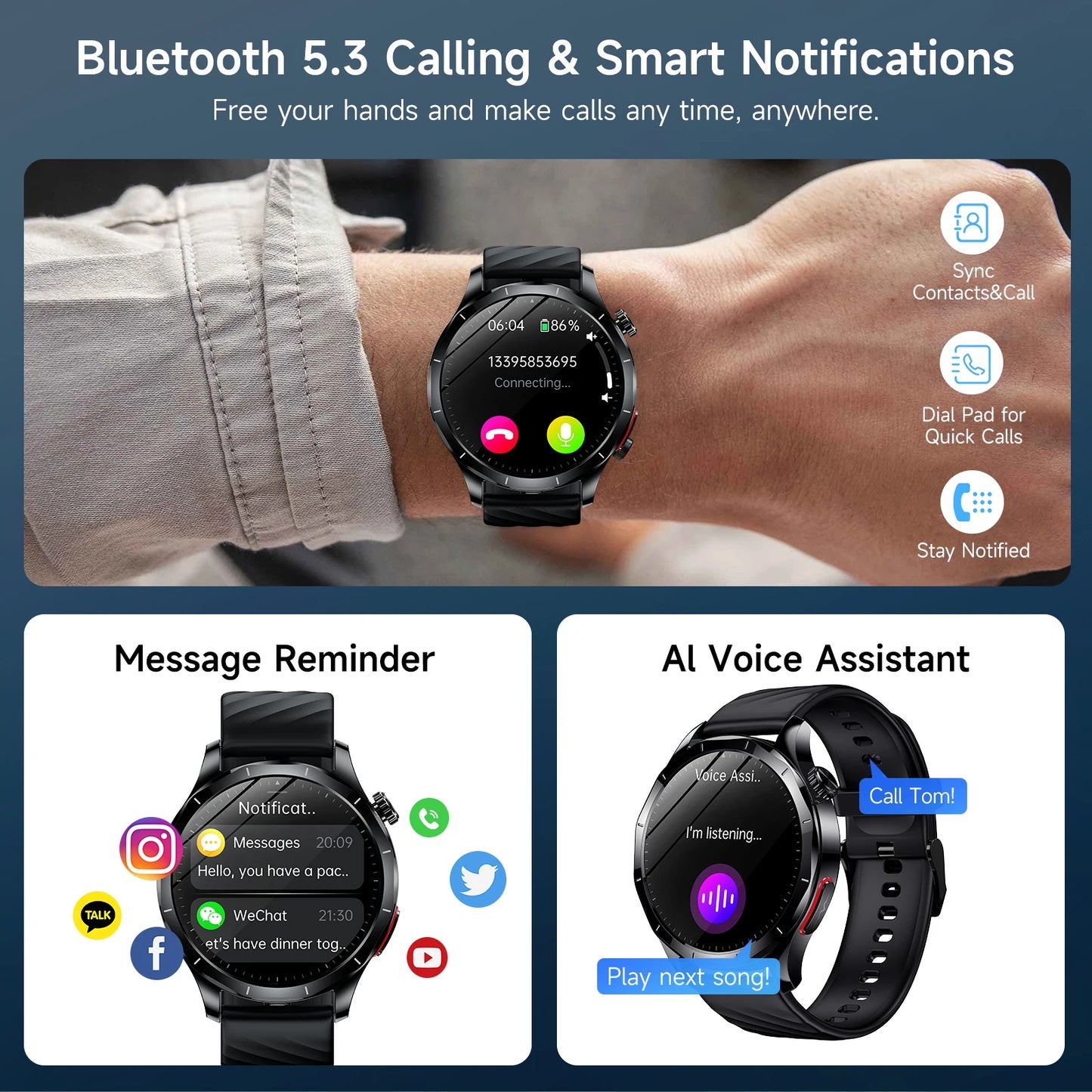 Marsyu ECG+PPG Health Diagnosis Smart watch Men's, Women's