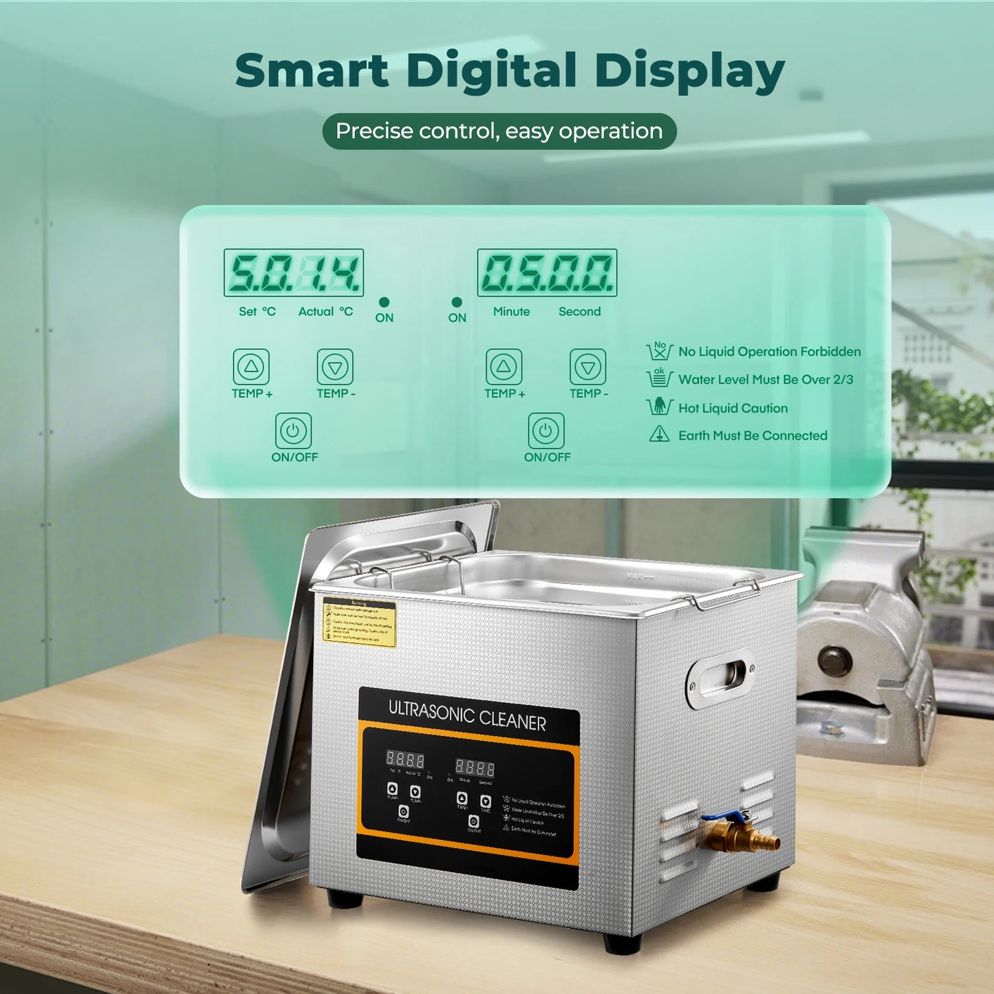 10L Professional Sonic Cleaning, Stainless Steel Industrial Machine