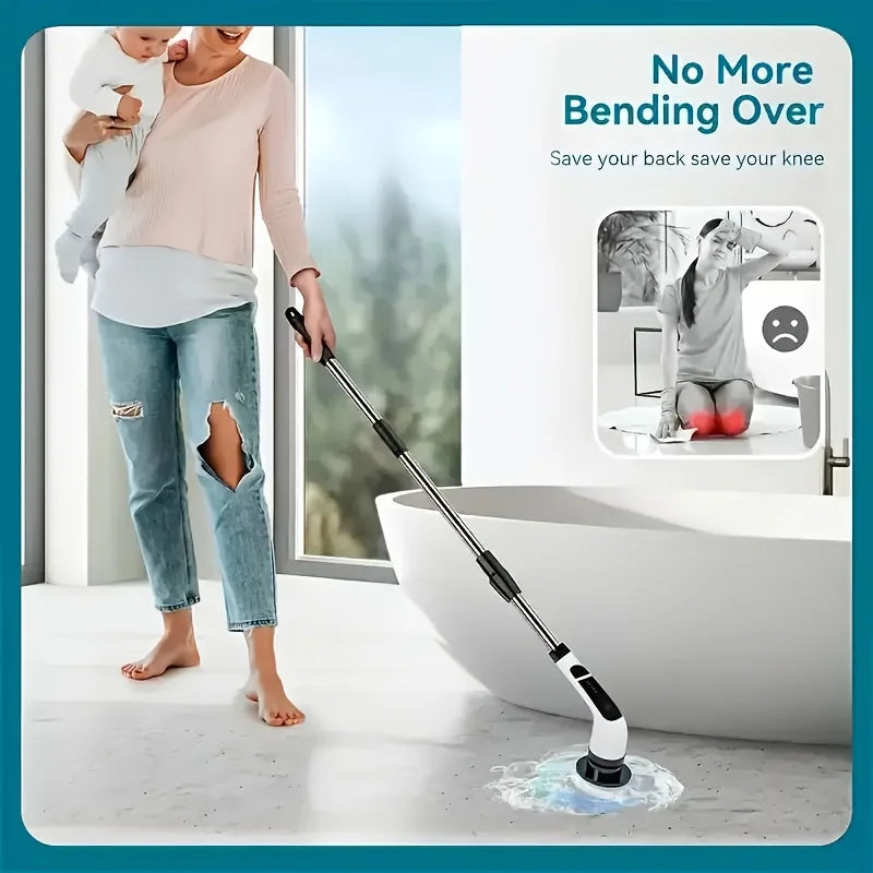 AHTOSKA 9-in-1 Electric Rotating Cleaning Brush