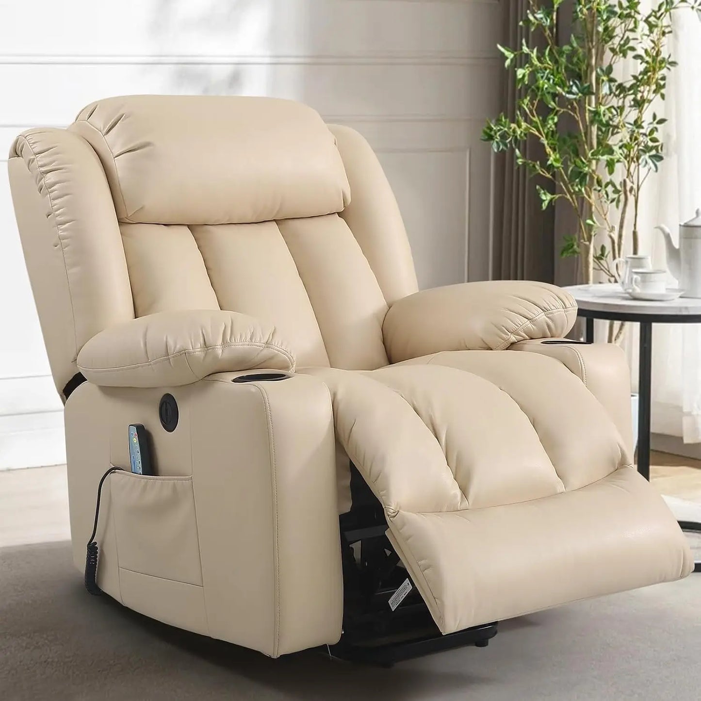 PARKOL Power Lift Recliner Chair for Seniors, Breathable Leather