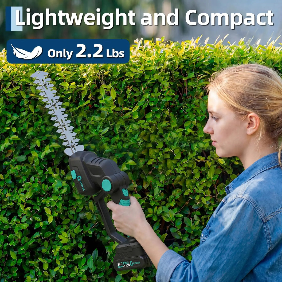 HiMISS 2-in-1 Cordless Grass Shear Hedge Trimmer
