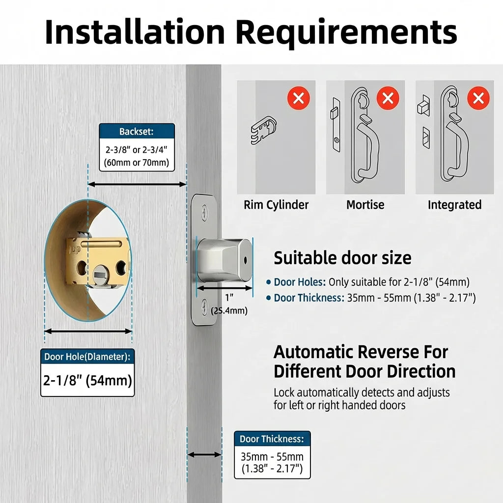 Jodays Smart Deadbolt Lock with Fingerprint & Keypad