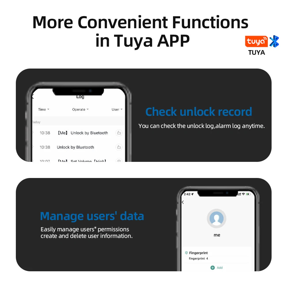 RAYKUBE M5  Tuya BLE Smart Fingerprint Door Lock