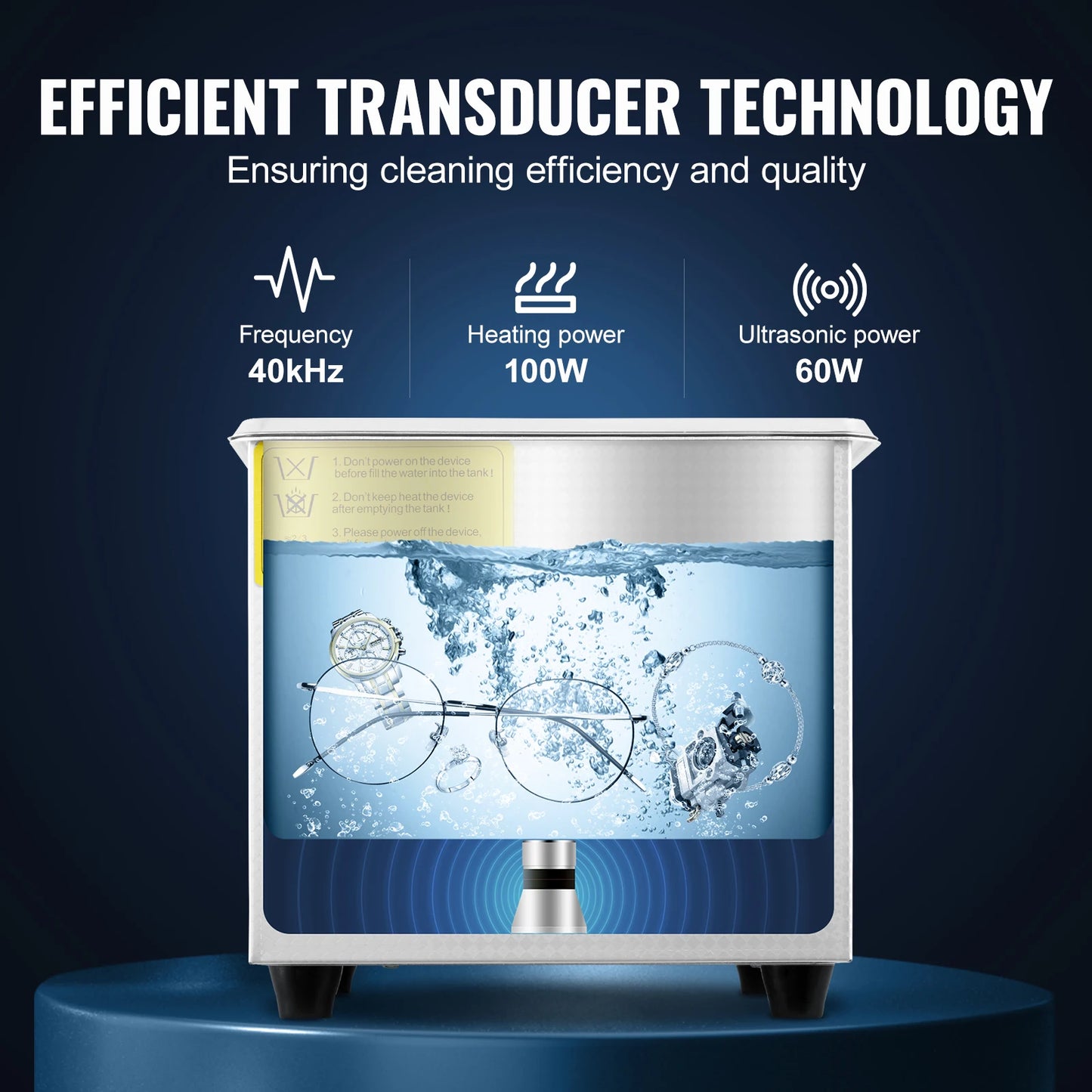 SucceBuy 1.3L Ultrasonic Cleaner Lave-Dishes Portable Washing Machine