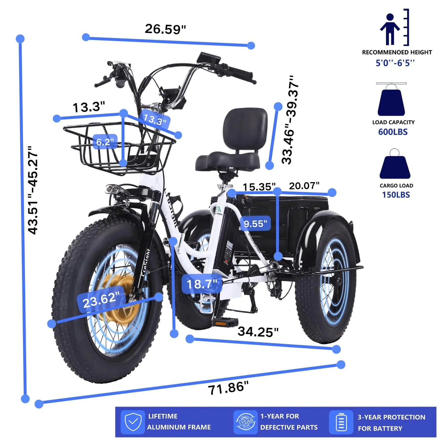 CROSIGH 2.0 Pro Electric Tricycle for Adults