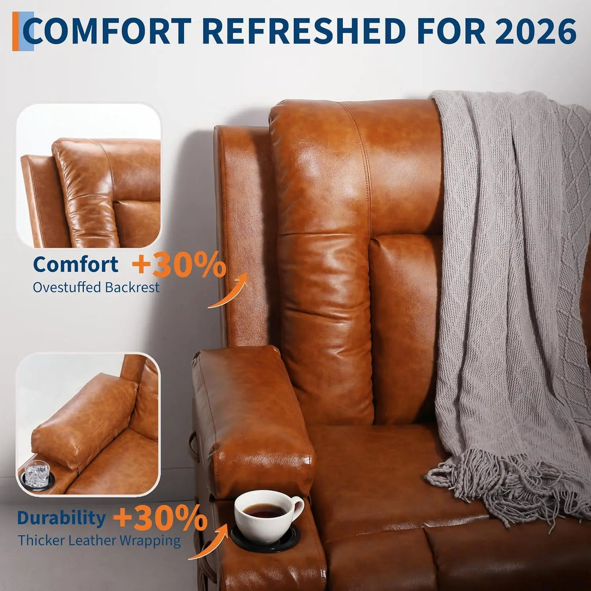 TWISTER.CK Electric Power Lift Recliner Chair with Heat & Massage