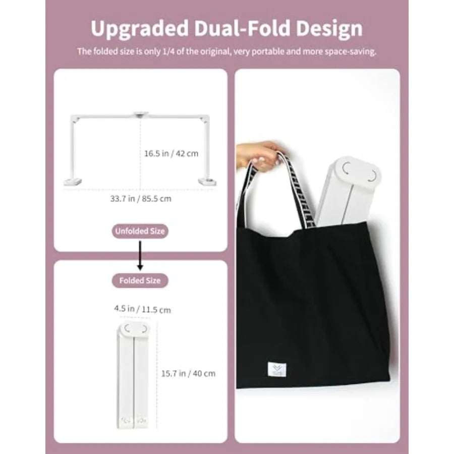 Nail Desk Lamp for Nail Tech, Foldable 34in
