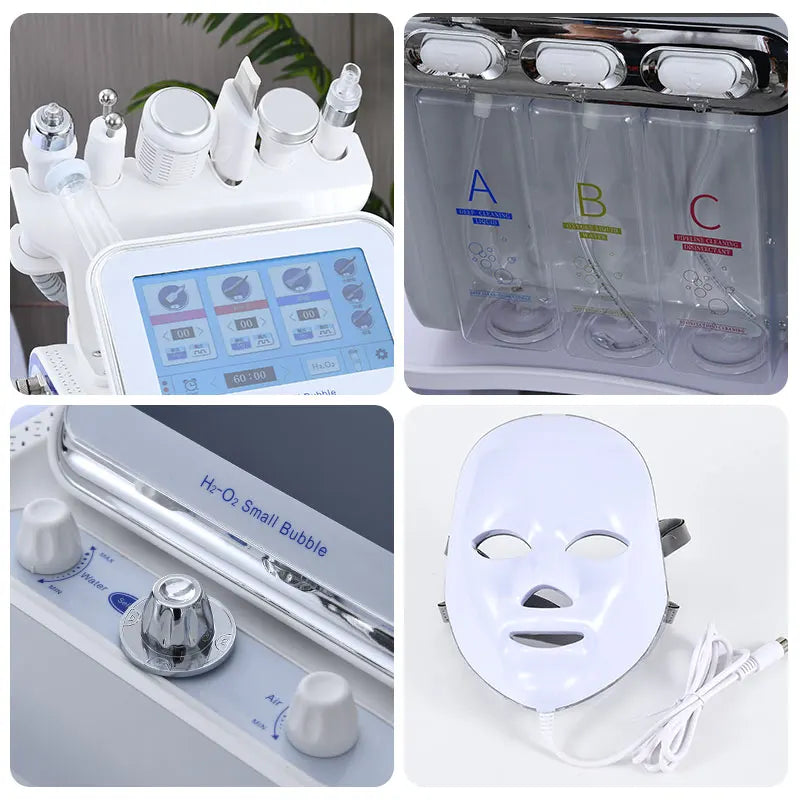 Amilibeauty 7 in 1 H2O2 Beauty Skin Cleansinge Hydro Facial Machin Facial Machine Water Aqua Peeling for Home Use