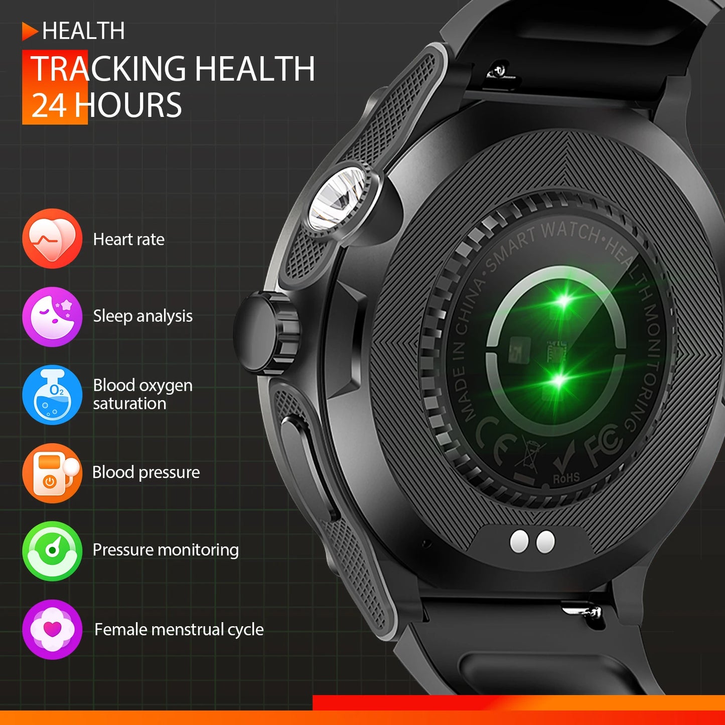 EIGIIS Smart Watch 3ATM Waterproof, Bluetooth Call