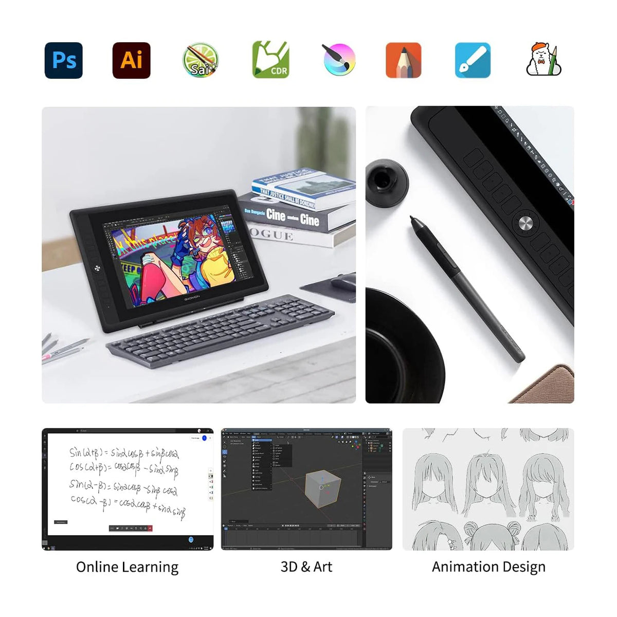 Gaomon Graphics Tablet PD156 Pro 15.6" Screen