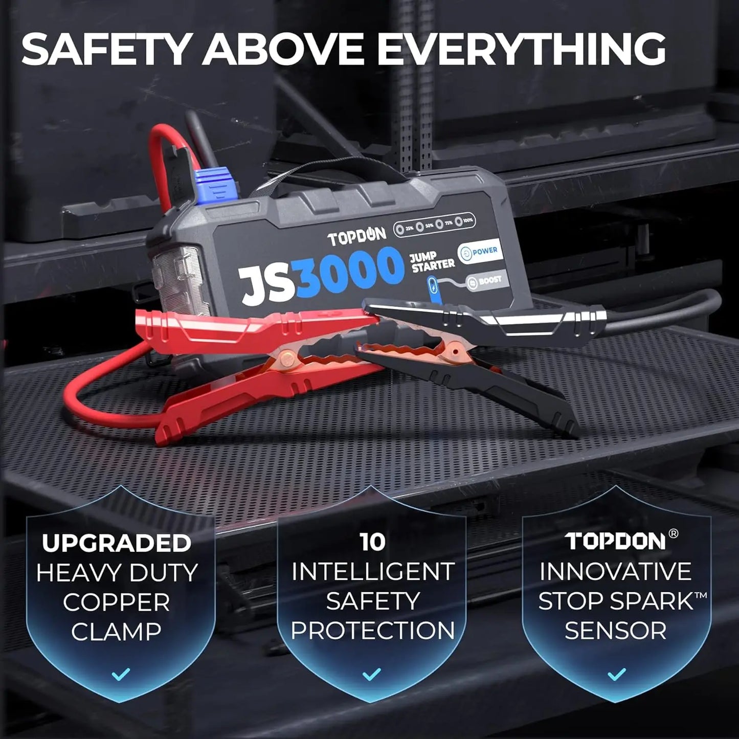 Topdon Jump Starter JS3000/JS2000Pro 3000A/2500A/1500A/1200A