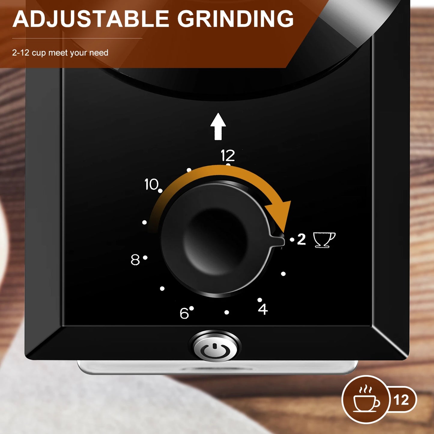 KIRAINAFLY Automatic Burr Mill Coffee Grinder