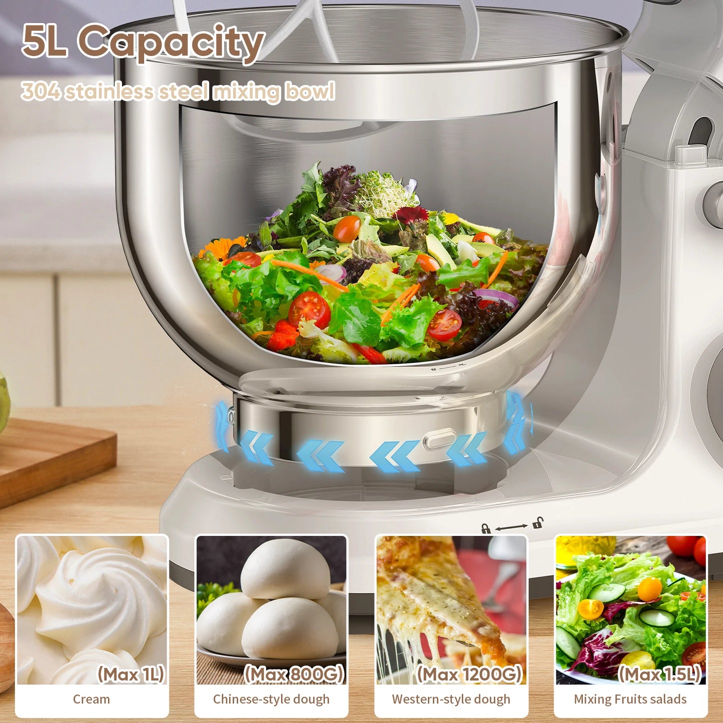 BioloMix Kitchen Food Stand Mixer,
