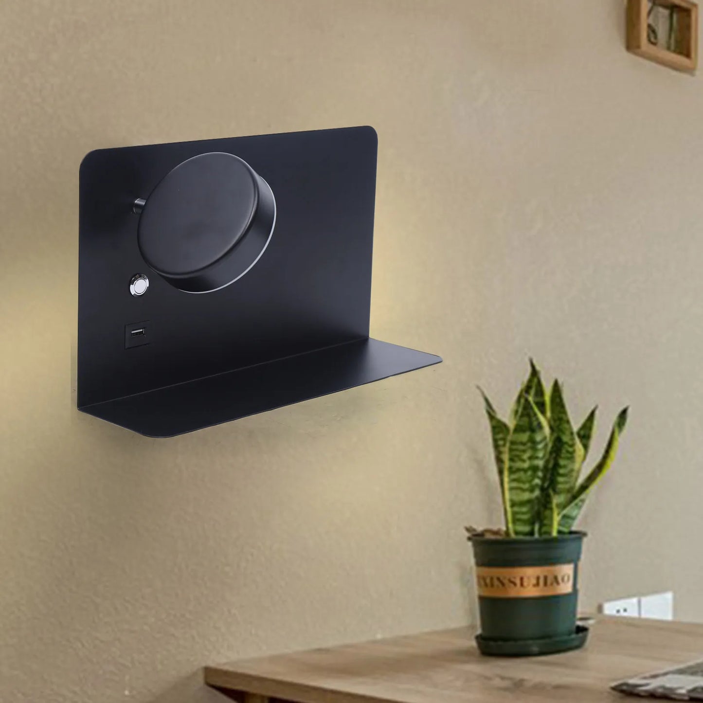 110V Left/Right LED Wall Lamp Black Bedside Reading Light
