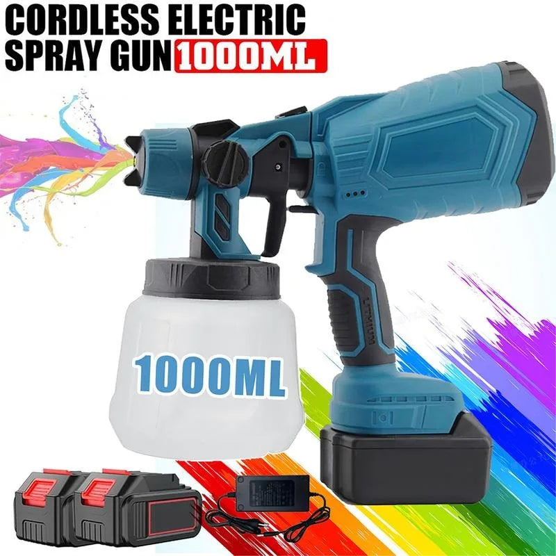 Cordless Paint Sprayer With 2 Rechargeable Batteries
