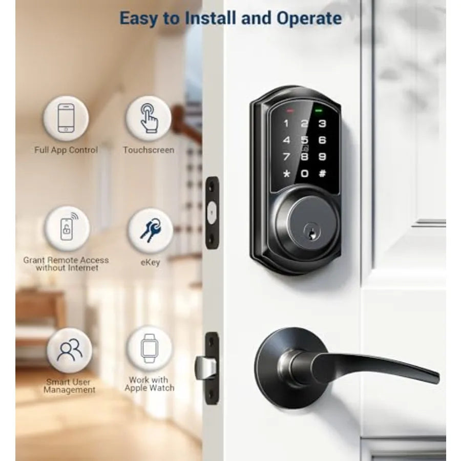 VE06 Smart Deadbolt with App Control, Keyless Entry