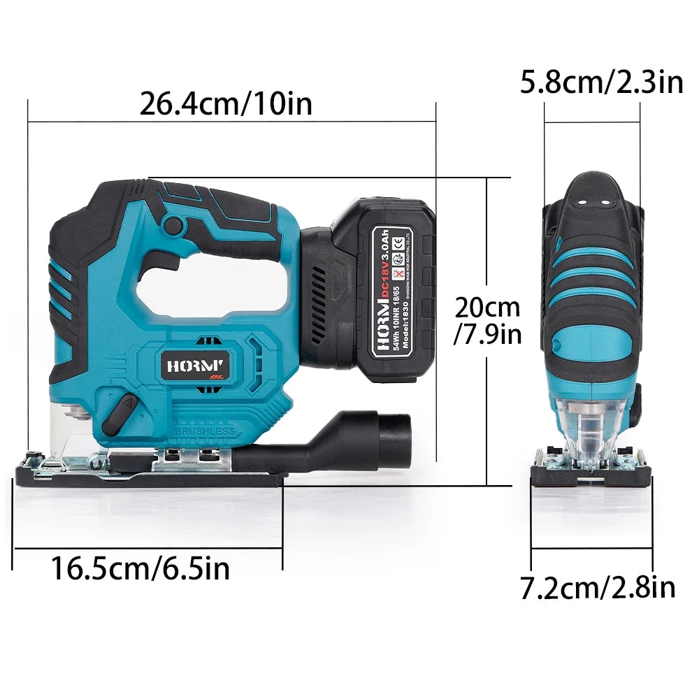 HORM Brushless Electric Jig Saw Cordless