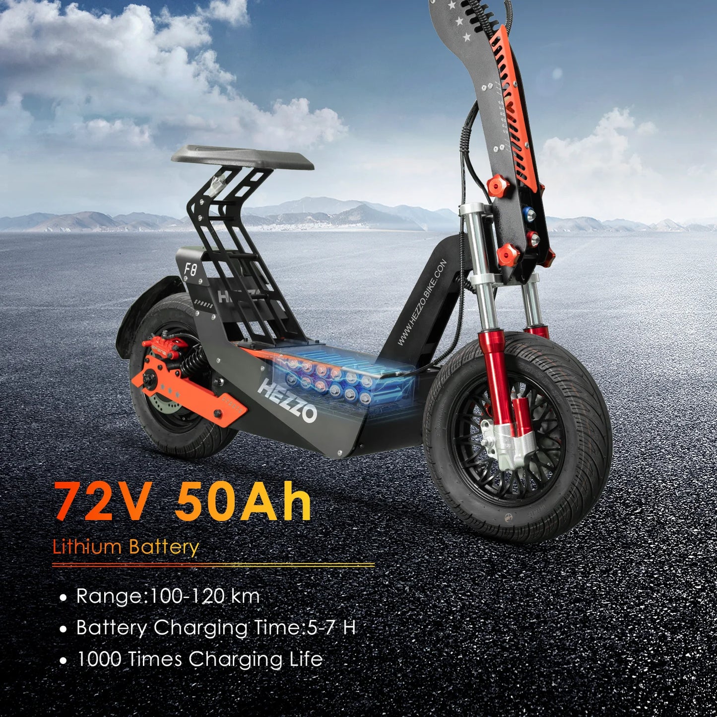 HEZZO F8 Electric Scooter 16 Inch Foldable