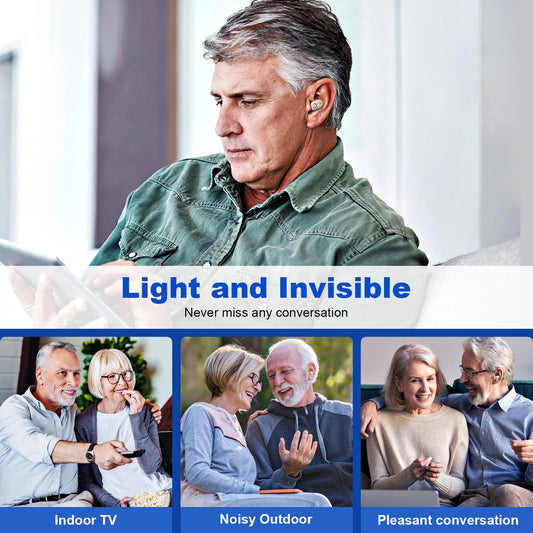 K&FCOPTEE In-The-Ear Hearing Aids, Rechargeable, Hearing Amplifiers