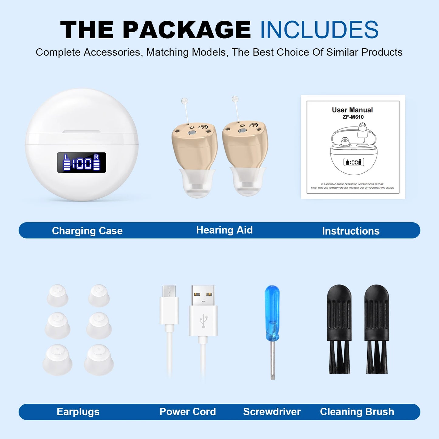 Mini In-ear Hearing Amplifiers Invisible Hearing Aids