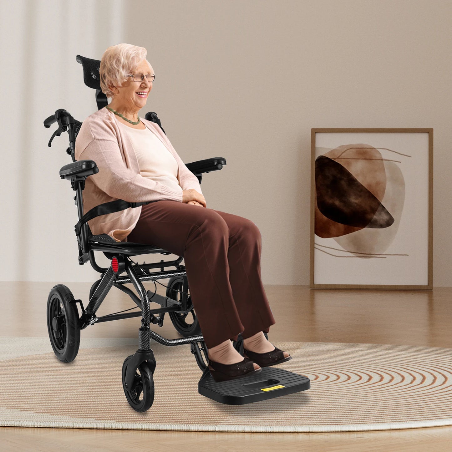 Folding Transport Wheelchair Adult Reclining Wheelchair