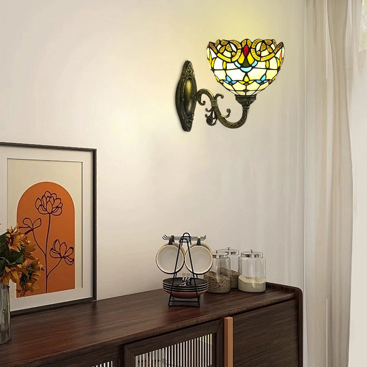 Tiffany Wall Lamp Wall Light Indoor Vintage Wall Lamp Vintage Lamp Retro