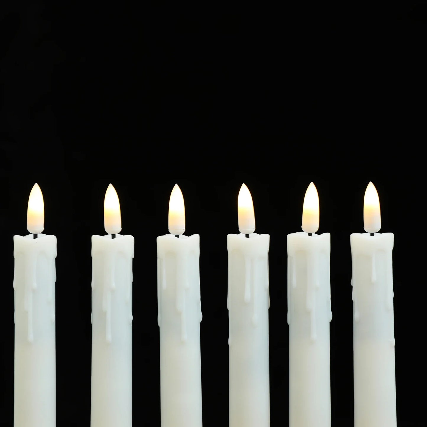 3/4/5 Pieces 7 inch Warm White Short Smokeless Decorative LED Taper Candles