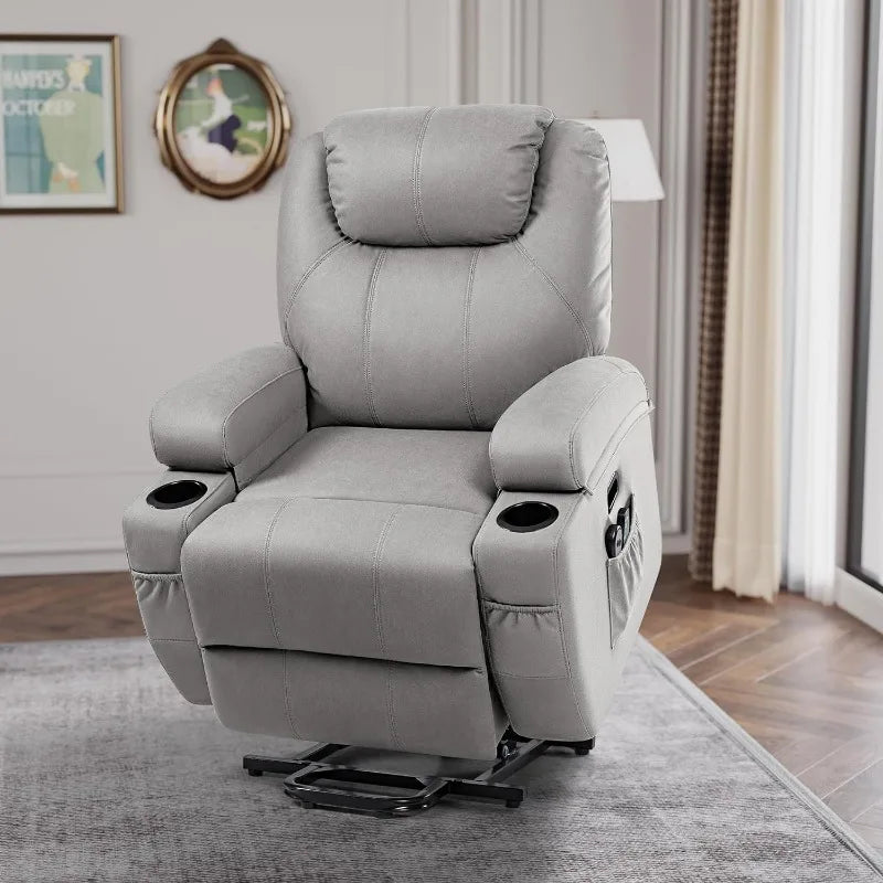 Power Lift Recliner Chair with Heat and Massage for Seniors