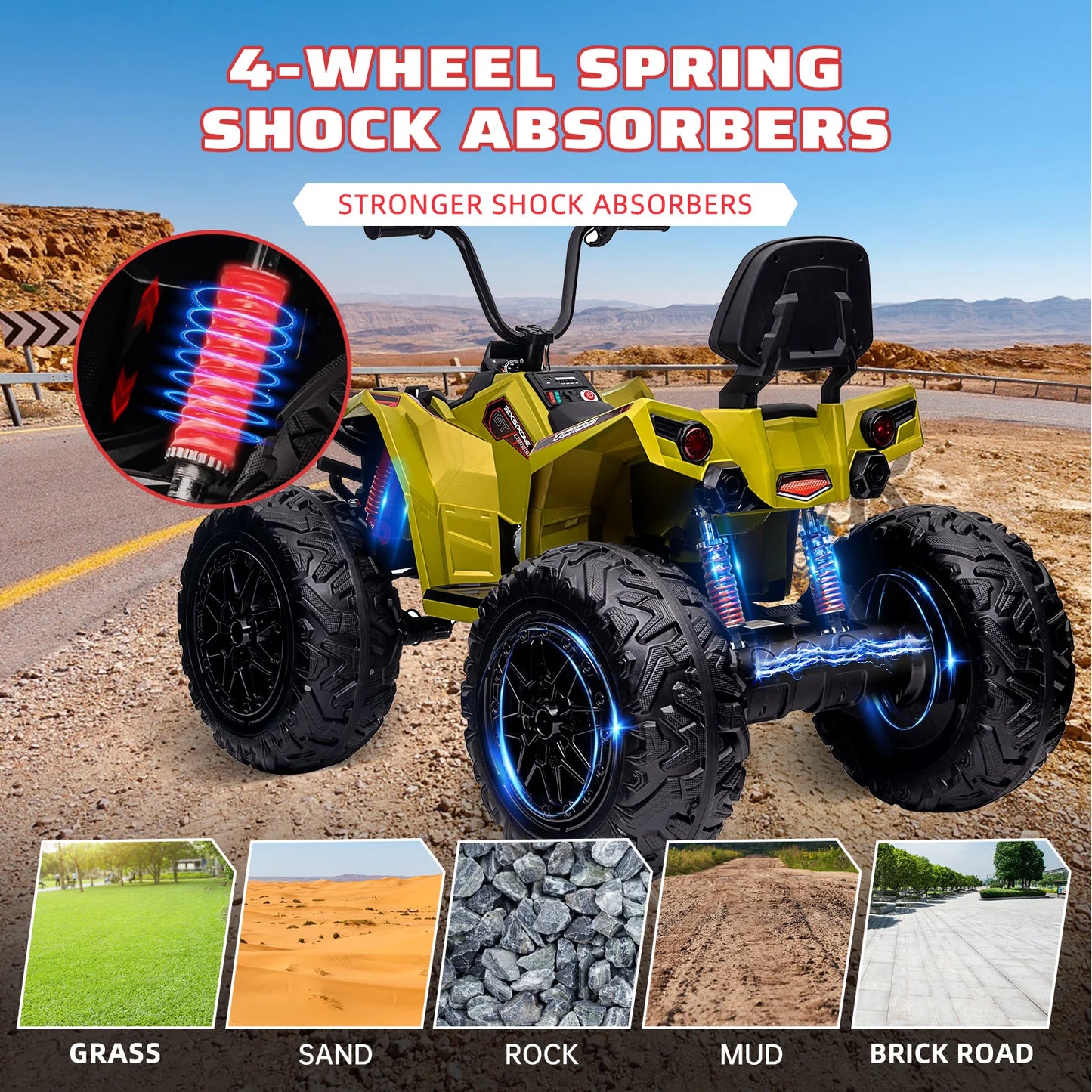 HiMISS Kids Electric ATV 24V Ride On Car Toys
