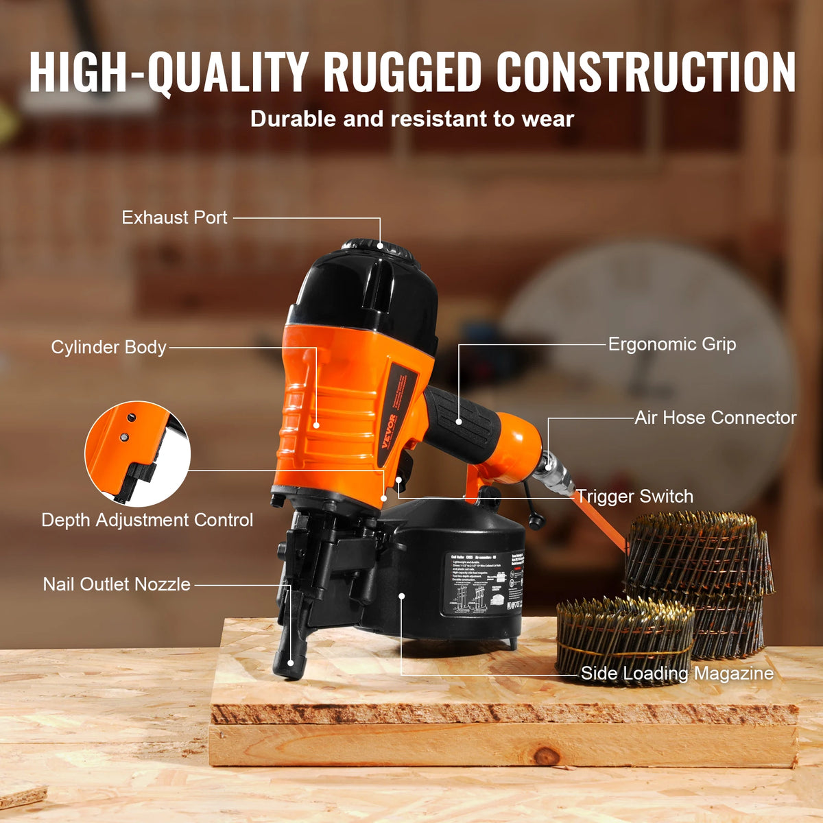 SucceBuy Coil Siding Nailer, Nail Gun