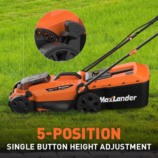 Maxlander Lawn Mowers,13Inch Electric Lawn Mower Cordless