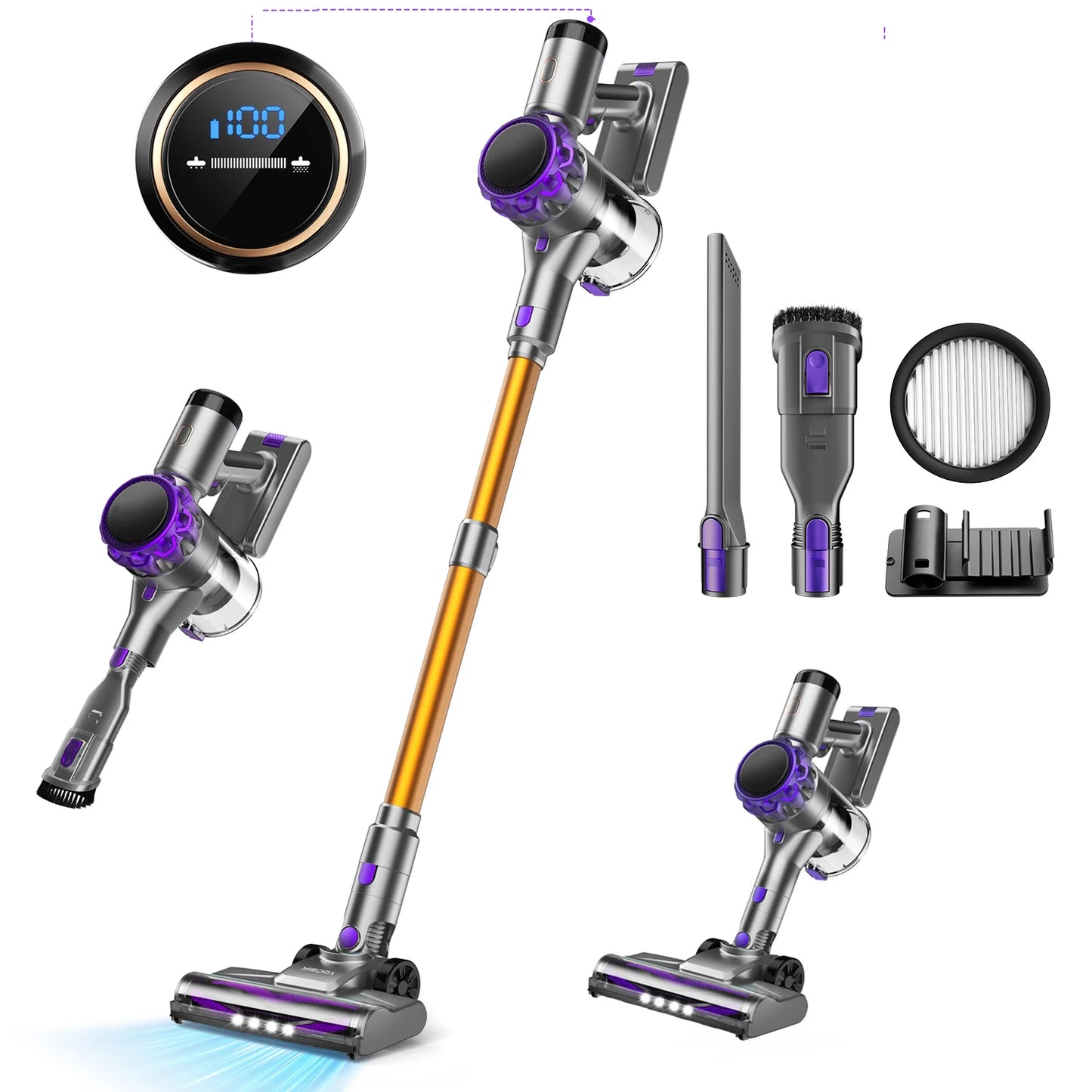 INSE 40000Pa Powerful Cordless Vacuum