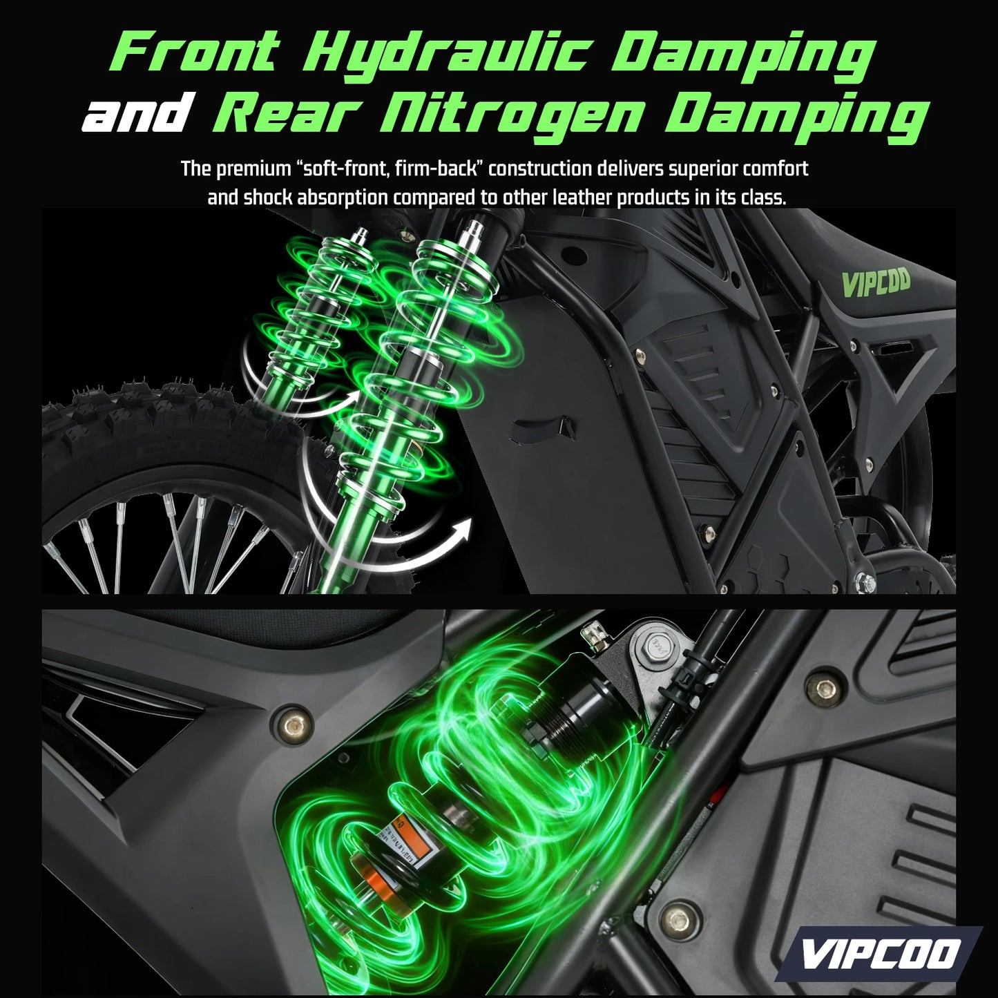 VIPCOO Electric Dirt Bike VIPCOO 3500W 48V23AH Electric Motorcycle